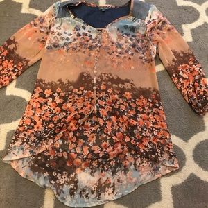 Floral sheer top